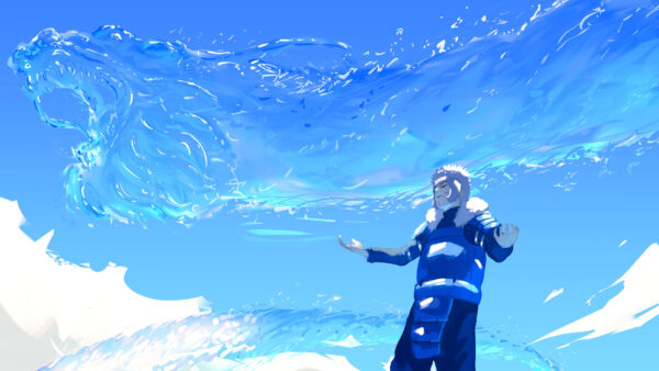 Wallpaper Background, Naruto, Tobirama, Senju, Blue, Sky