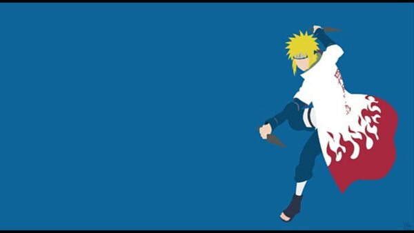 Wallpaper Blue, Background, Minato, Namikaze, Sword