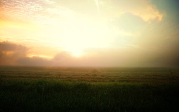 Wallpaper Sunrise, Farm, Landscape