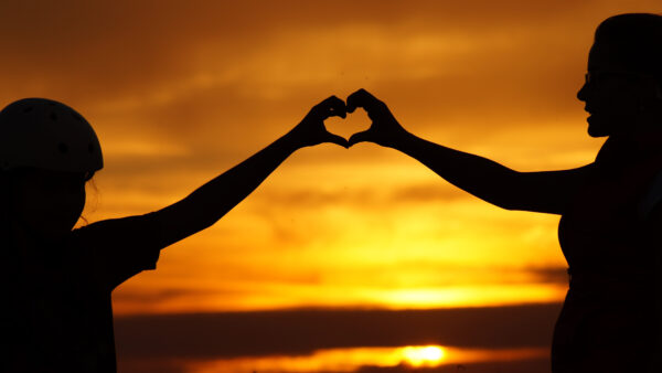 Wallpaper With, Hands, Silhouette, Heart, Love, Couple