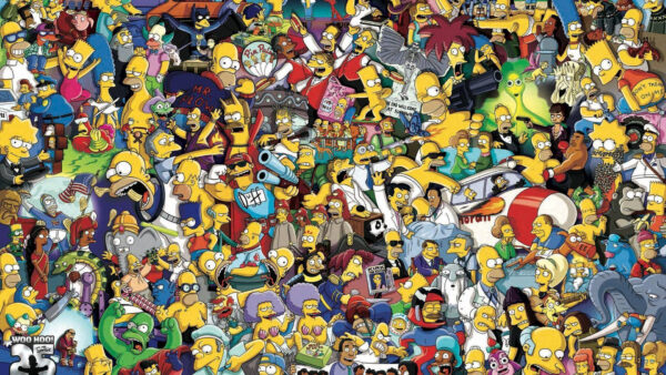 Wallpaper Multiple, Simpson, Faces, Desktop, Bart, Movies