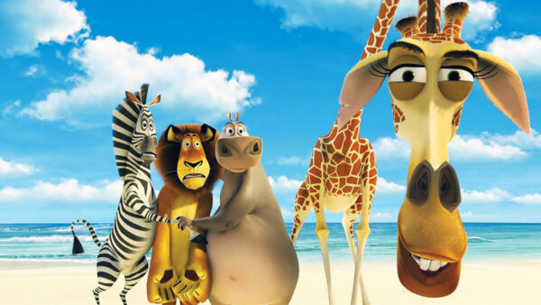 Wallpaper And, Sky, Funny, Beach, With, Animals, Background, Cartoon