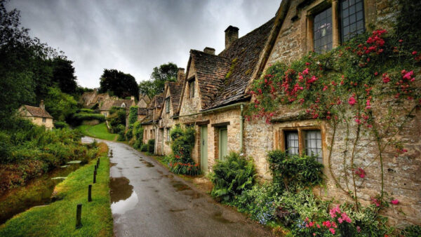 Wallpaper Europe, View, Landscape, England, Bibury, Village