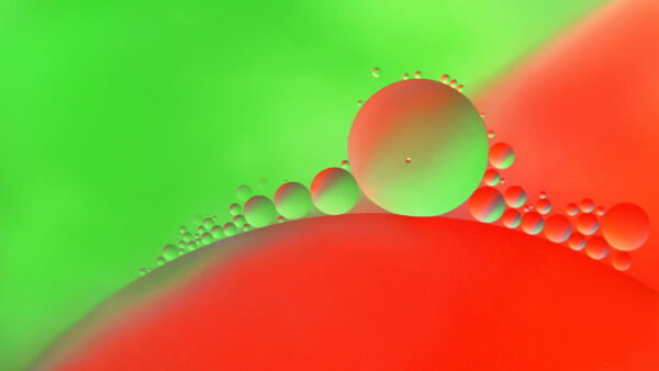 Wallpaper Desktop, Abstract, Bubble, Green, Red, And