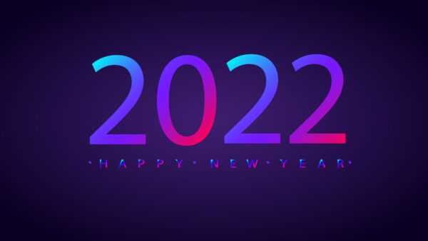 Wallpaper Happy, Year, Blue, Pink, Black, Shades, 2022, New, Background
