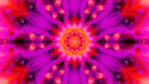 Wallpaper Pattern, Red, Abstract, Abstraction, Fractal, Flower, Purple, Light