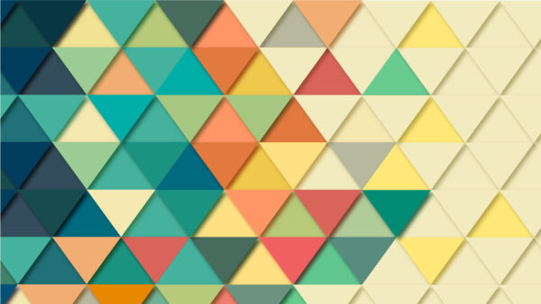 Wallpaper Triangle, Multicolored, Pattern, Geometric, Shapes