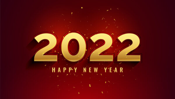 Wallpaper Background, New, Happy, Red, Year, Glare, 2022