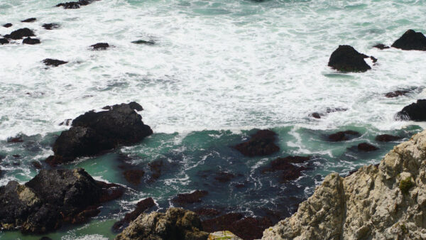 Wallpaper Nature, Stones, Sea, Rocks, Waves, Coast