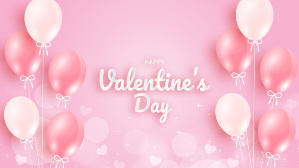 Wallpaper Day, Background, Balloons, Happy, Glitter, Pink, Light, Valentine’s