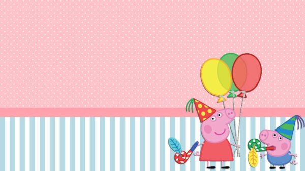Wallpaper Balloons, Background, Hand, George, Pig, Dotted, With, Peppa, Having, Anime, And