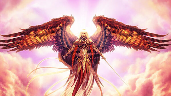 Wallpaper Warrior, With, Desktop, The, Wings, Magic, Gathering