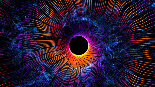 Wallpaper Colorful, Abstract, Abstraction, Mobile, Glare, Wavy, Black, Hole, Desktop, Lines