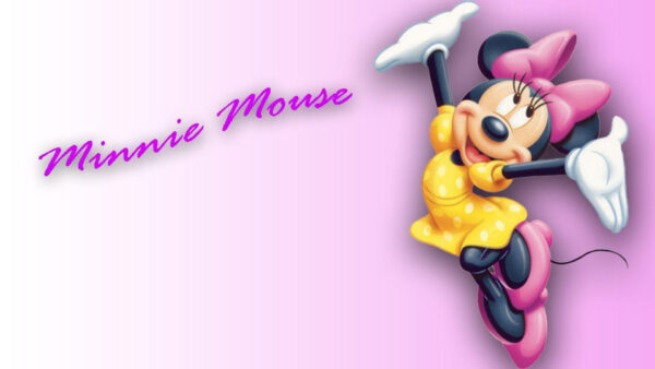 Wallpaper Mouse, Yellow, Dress, Pink, Ribbon, Minnie, And, With, Desktop