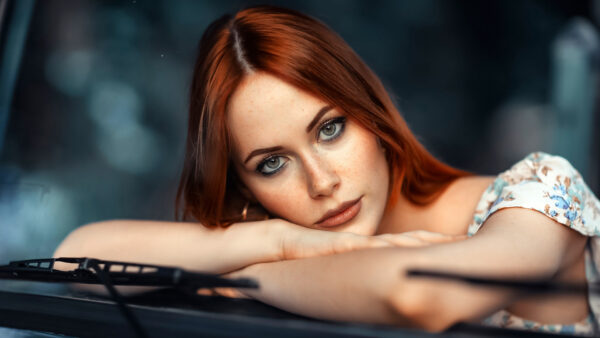 Wallpaper Model, Background, Blur, Bokeh, Redhead, Girls, Girl