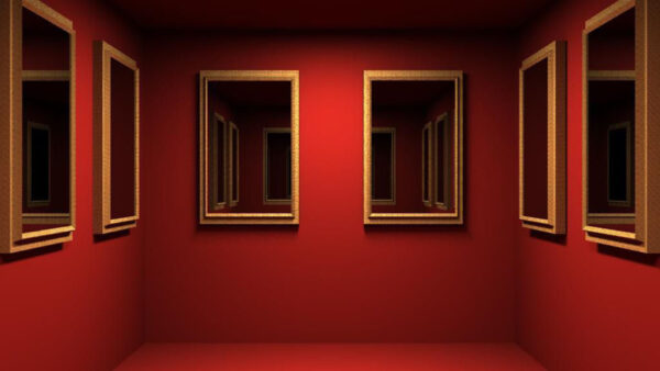 Wallpaper WALL, Shades, Red, Multiple, Mirror