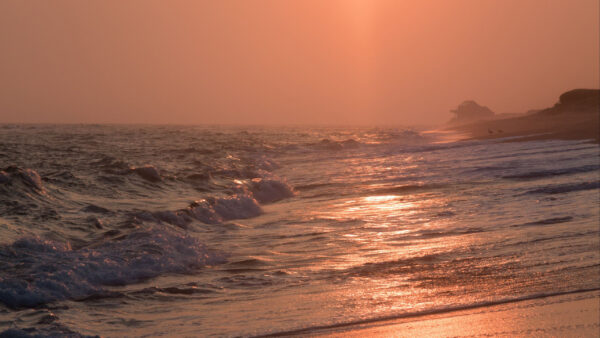 Wallpaper Sea, Waves, Sunbeam, Nature, Beach