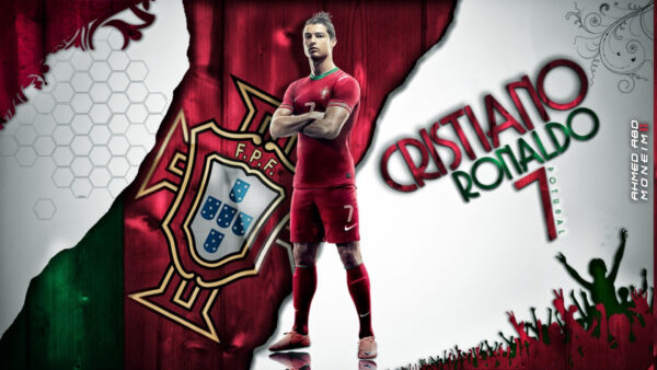 Wallpaper Wearing, Cristiano, Ronaldo, Red, Dress, Sports