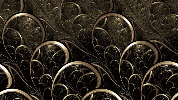 Wallpaper Trippy, Black, Curls, Fractal, Patterns