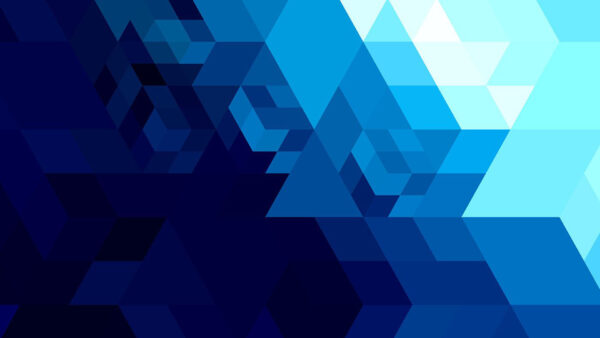 Wallpaper Geometric, Shapes, Blue, Triangles