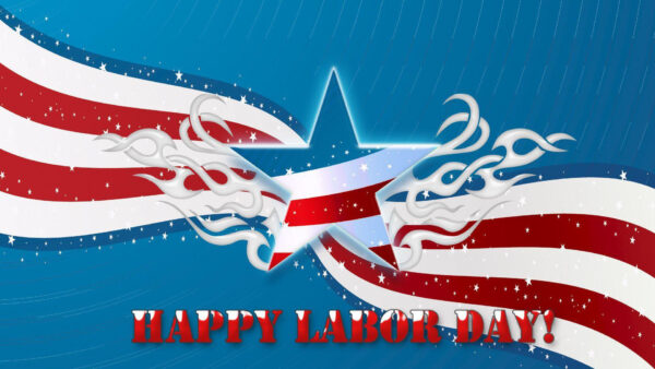 Wallpaper Happy, Star, Flag, Day, Labor