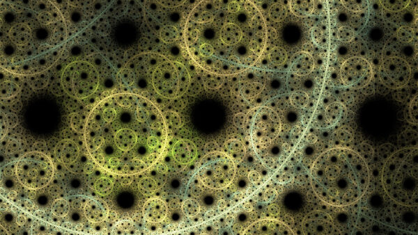 Wallpaper Abstraction, Abstract, Mobile, Circles, Black, Glow, Dots, Green, Desktop