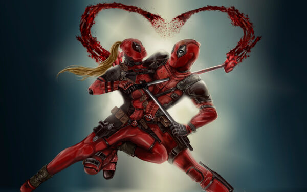 Wallpaper Deadpool, Couple