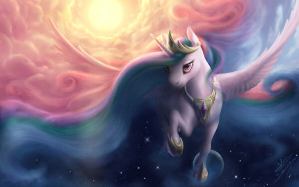Wallpaper Alicorn, Magic, Friendship, Little, Luna, Princess, Pony