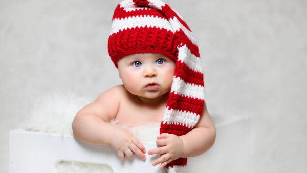 Wallpaper Knit, Baby, Desktop, Wearing, And, Wool, Sitting, Box, The, Mobile, Cute, Cap, White