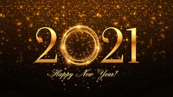 Wallpaper Year, Sparkle, Background, New, Word, Crackers, 2021, Happy