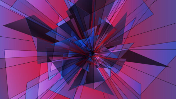 Wallpaper Digital, Art, Shapes, Black, Geometry, Pink, Violet, Abstract