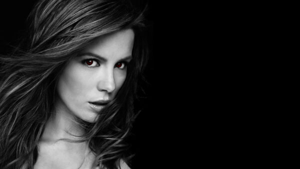 Wallpaper Eyes, With, Beckinsale, Red, Kate, Desktop, Celebrity, Background, Black