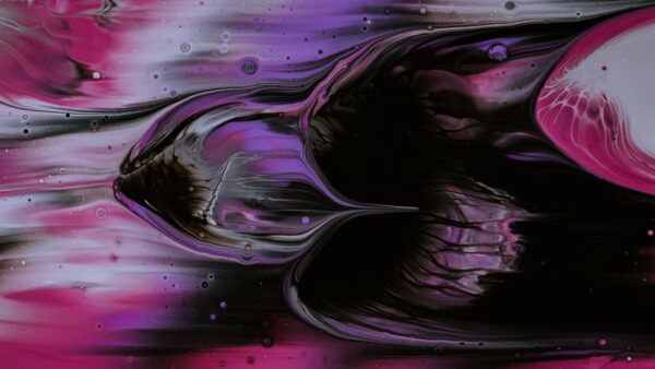 Wallpaper Paint, Liquid, Black, Mixing, Purple, Mobile, Pink, Desktop, Abstract