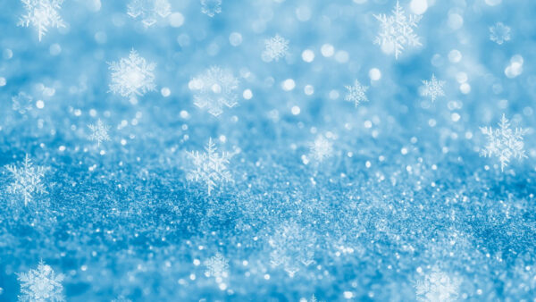 Wallpaper Girly, Snowflakes, Blue, White, Glittering