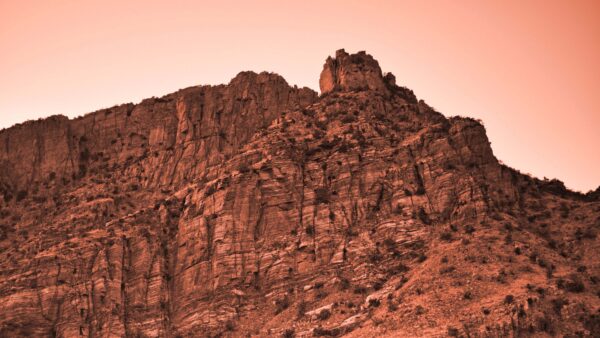 Wallpaper During, Sunset, Stones, Bushes, Nature, Rock, Slope