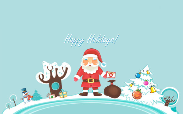 Wallpaper Holidays, Happy, Santa, Claus