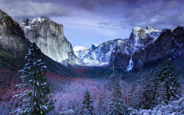 Wallpaper Valley, Winter, Yosemite