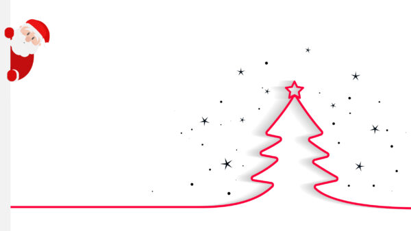 Wallpaper Tree, Christmas, Minimal, Santa