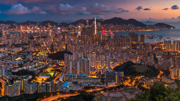 Wallpaper Desktop, Night, Kong, Travel, Panorama, Hong