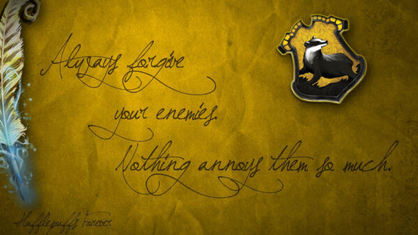 Wallpaper Hufflepuff, Badge, Desktop