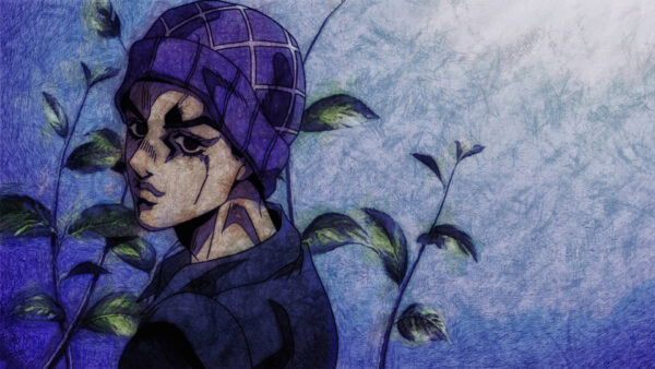 Wallpaper Standing, Near, Anime, Hat, Giovanna, Plant, JOJO, Giorno, Desktop