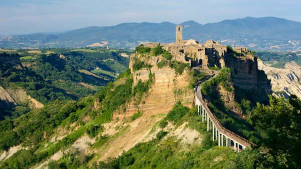 Wallpaper Civita, Travel, Road, Mountain, Between, Italy, Bagnoregio, Desktop