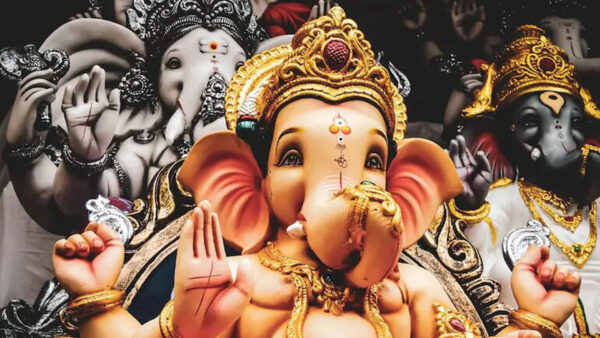 Wallpaper Statues, Ganesh, Three, Lord