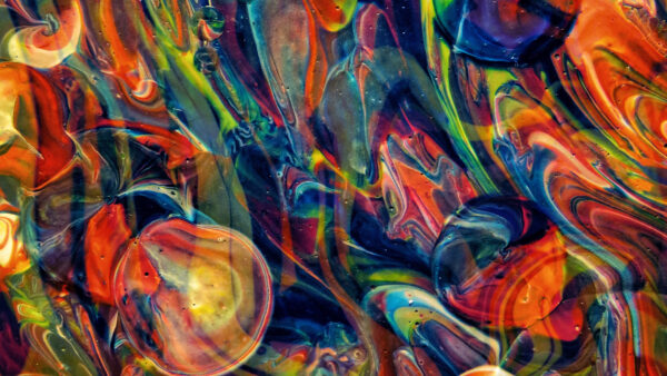 Wallpaper Dark, Desktop, Abstraction, Stains, Abstract, Mixed, Mobile, Colorful, Paints, Art