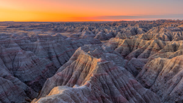 Wallpaper Rock, During, Mountains, Under, Sky, Red, Mobile, Nature, Blue, Clouds, Yellow, Sunset, Desktop