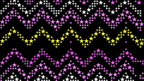 Wallpaper Desktop, Stars, Colorful, Zigzag, Abstract