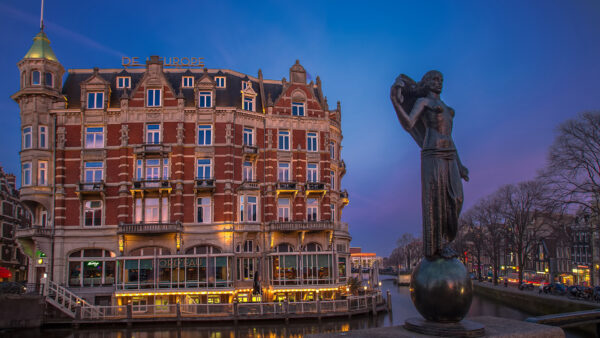 Wallpaper City, Statue, Amsterdam, Netherlands, House