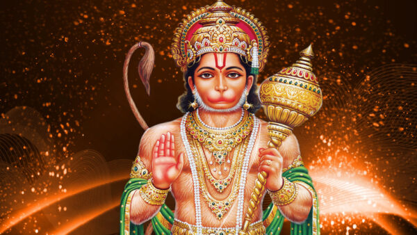 Wallpaper Gada, God, With, Hanuman