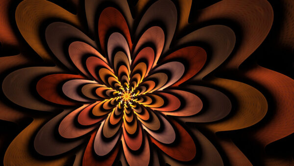 Wallpaper Brown, Abstraction, Abstract, Fractal, Flower