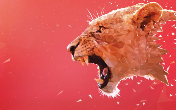 Wallpaper Lion, Roaring